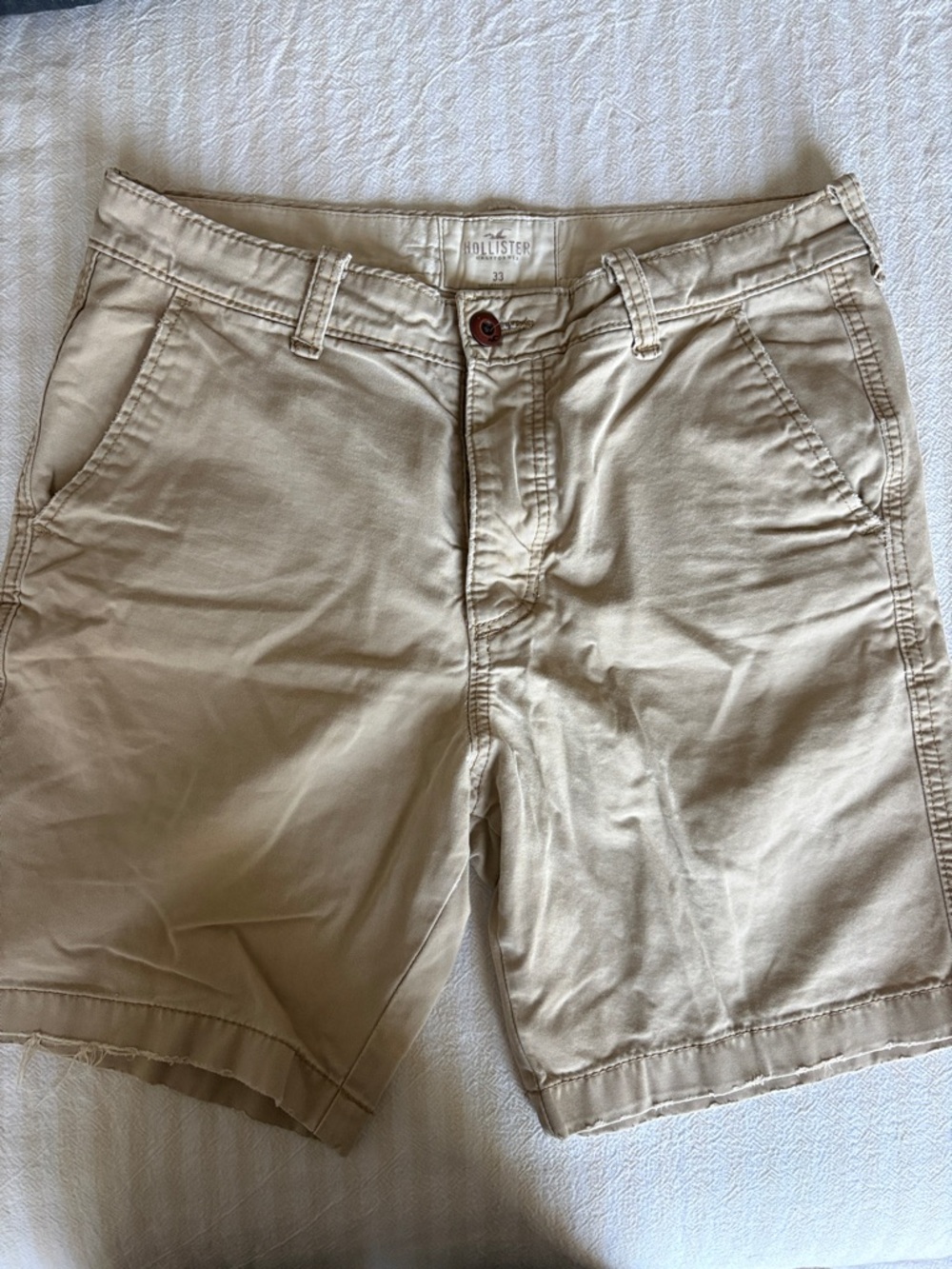 Vintage Rare Hollister Men's Beige Chino Shorts